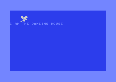 "I am the dancing mouse!" - A classic Commodore 64 demo